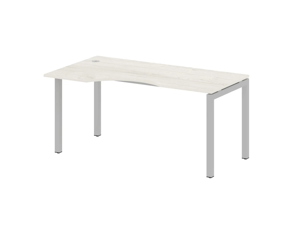 Стол криволинейный левый на П-образном м/к 1600x900x750 Метал Систем Куатро 5x5 / Metal System Quattro 5x5