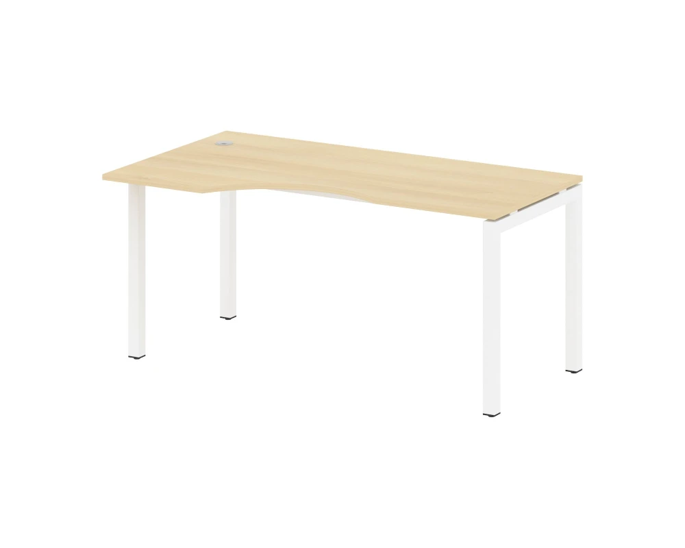 Стол криволинейный левый на П-образном м/к 1600x900x750 Метал Систем Куатро 5x5 / Metal System Quattro 5x5