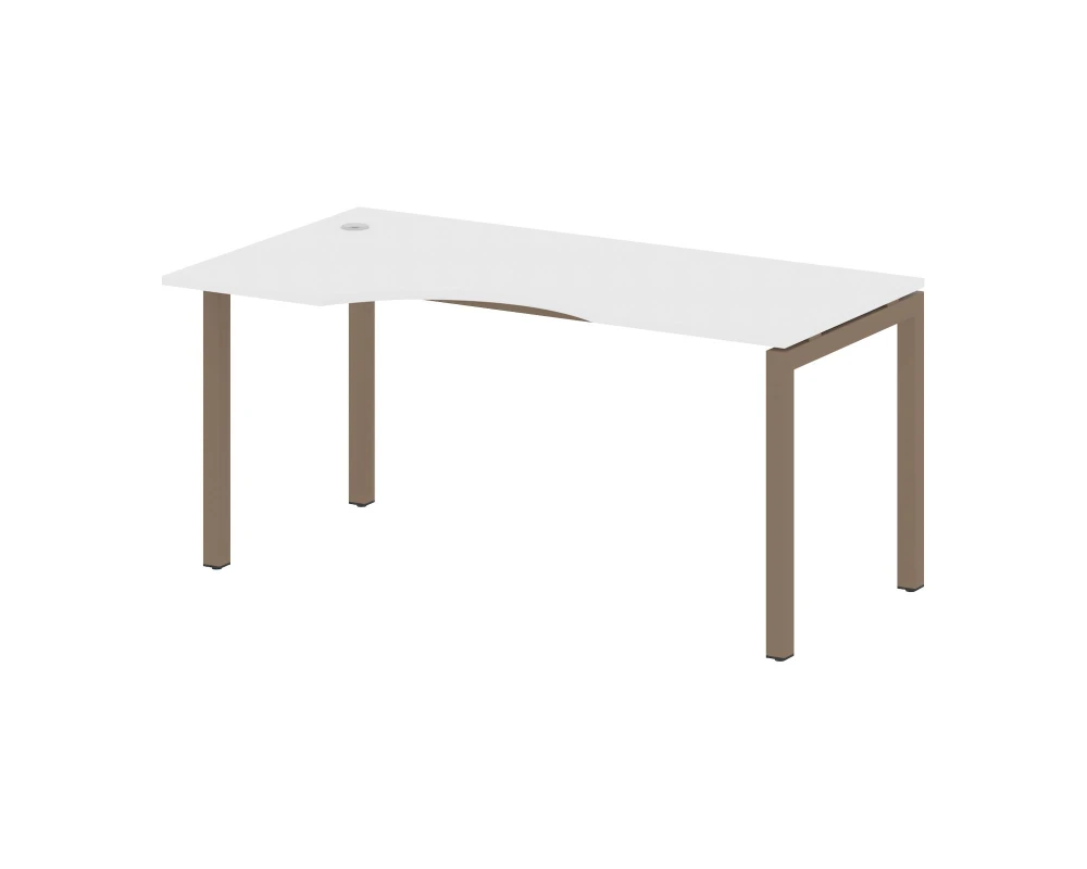 Стол криволинейный левый на П-образном м/к 1600x900x750 Метал Систем Куатро 5x5 / Metal System Quattro 5x5