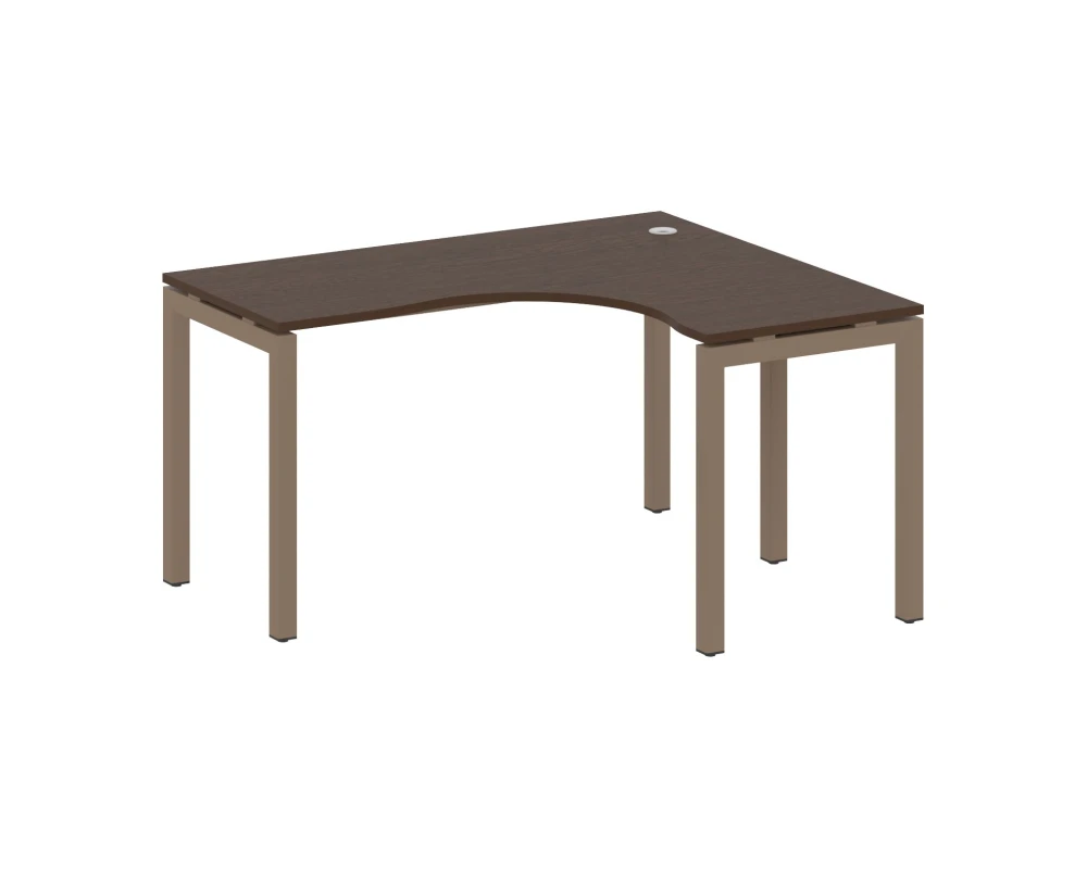 Стол криволинейный правый на П-образном м/к 1400x1200x750 Метал Систем Куатро 5x5 / Metal System Quattro 5x5