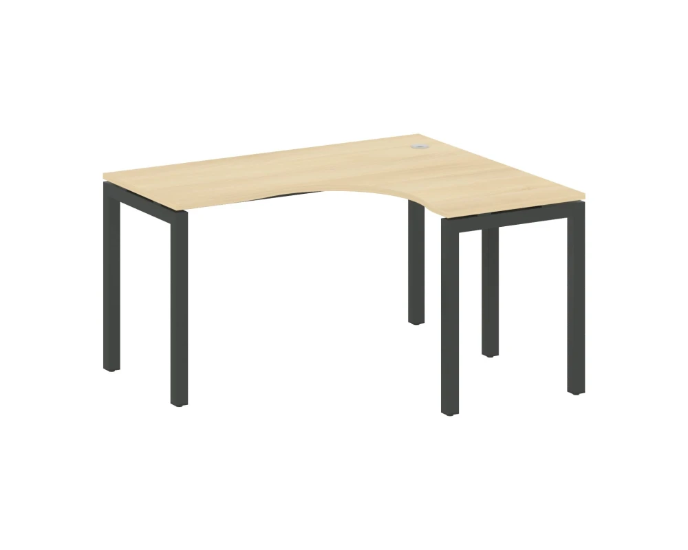 Стол криволинейный правый на П-образном м/к 1400x1200x750 Метал Систем Куатро 5x5 / Metal System Quattro 5x5