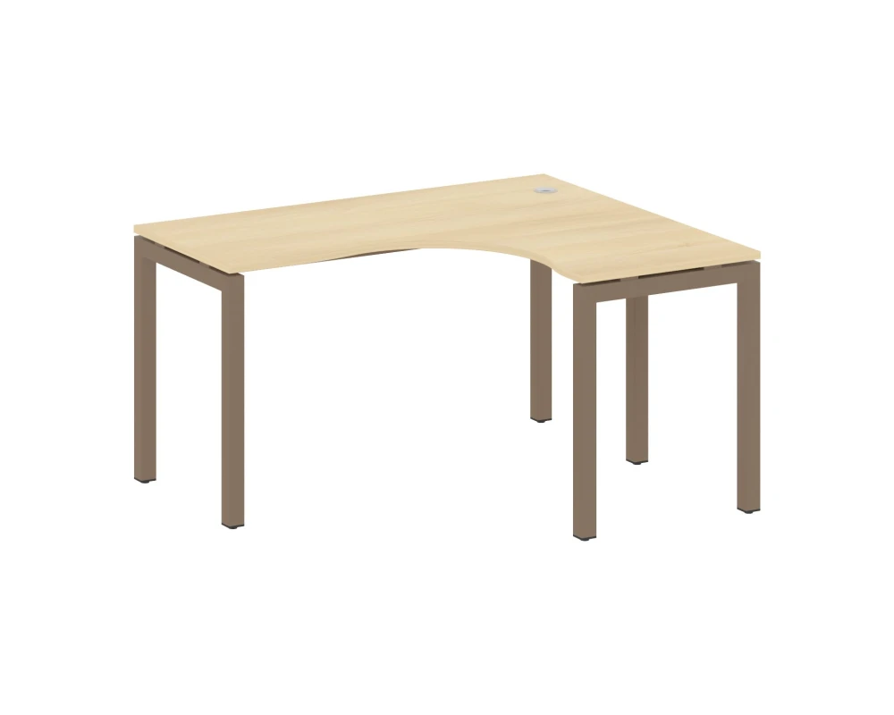 Стол криволинейный правый на П-образном м/к 1400x1200x750 Метал Систем Куатро 5x5 / Metal System Quattro 5x5