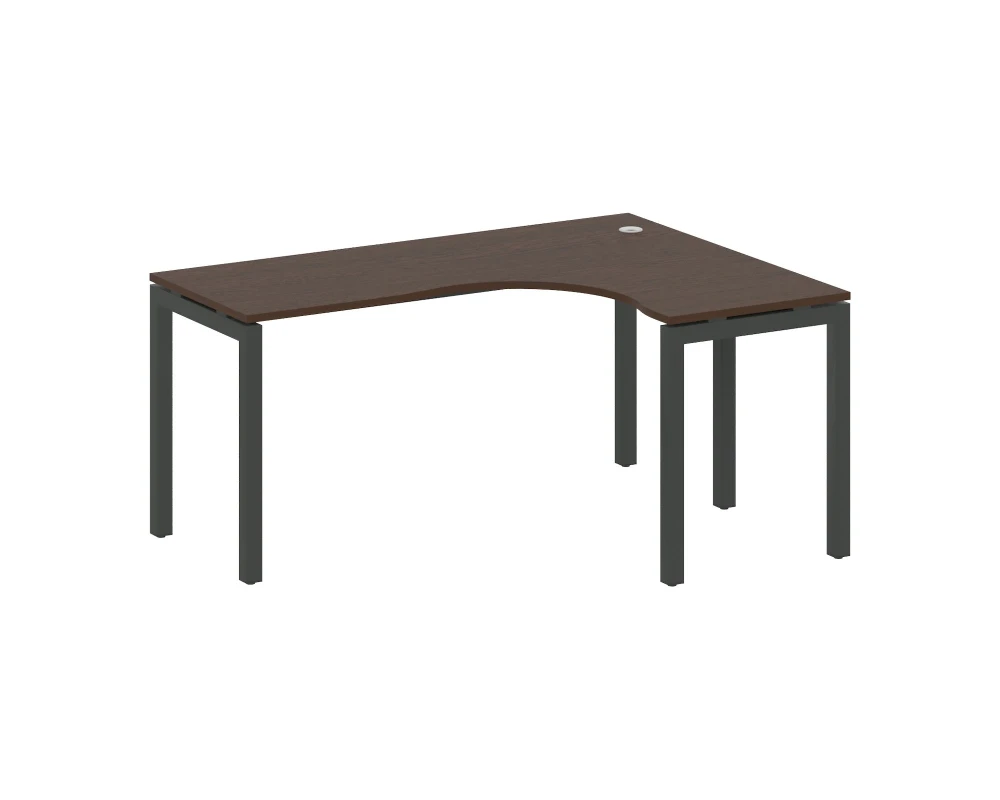 Стол криволинейный правый на П-образном м/к 1600x1200x750 Метал Систем Куатро 5x5 / Metal System Quattro 5x5