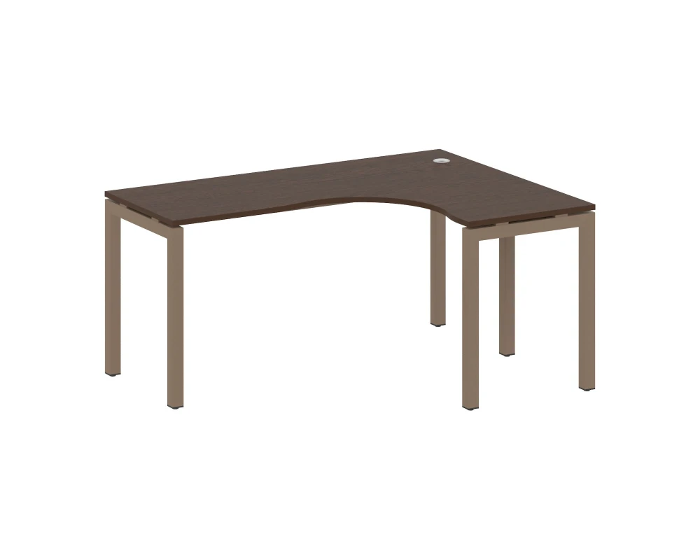 Стол криволинейный правый на П-образном м/к 1600x1200x750 Метал Систем Куатро 5x5 / Metal System Quattro 5x5