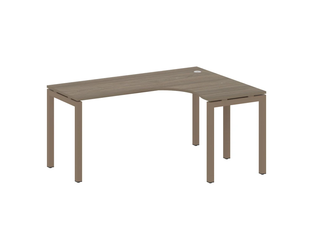 Стол криволинейный правый на П-образном м/к 1600x1200x750 Метал Систем Куатро 5x5 / Metal System Quattro 5x5