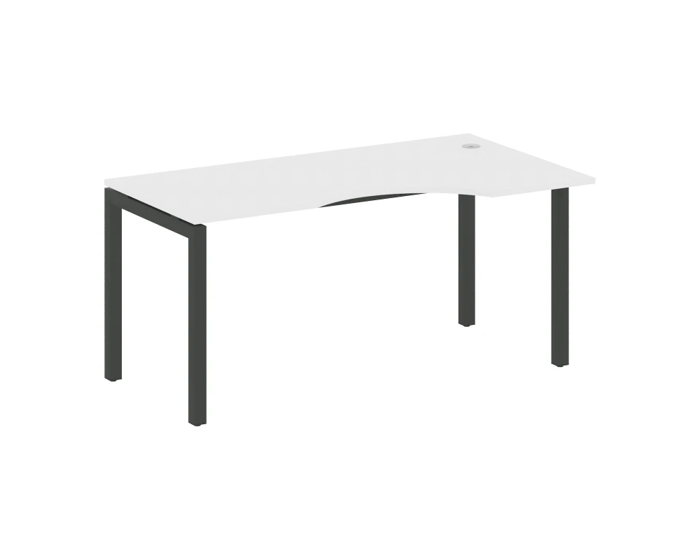 Стол криволинейный правый на П-образном м/к 1600x900x750 Метал Систем Куатро 5x5 / Metal System Quattro 5x5