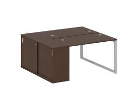 Рабочая станция с шкафом-купе на О-образном м/к 1610x1475x750 Метал Систем / Metal System images