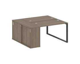 Рабочая станция с шкафом-купе на О-образном м/к 1610x1475x750 Метал Систем / Metal System images