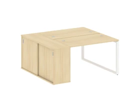 Рабочая станция с шкафом-купе на О-образном м/к 1610x1475x750 Метал Систем / Metal System images