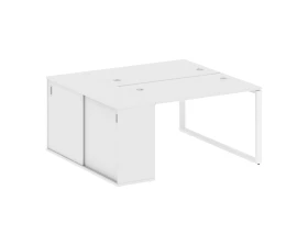 Рабочая станция с шкафом-купе на О-образном м/к 1610x1475x750 Метал Систем / Metal System images