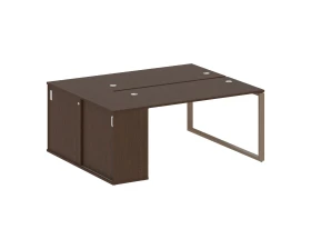 Рабочая станция с шкафом-купе на О-образном м/к 1810x1475x750 Метал Систем / Metal System images