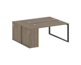 Рабочая станция с шкафом-купе на О-образном м/к 1810x1475x750 Метал Систем / Metal System images