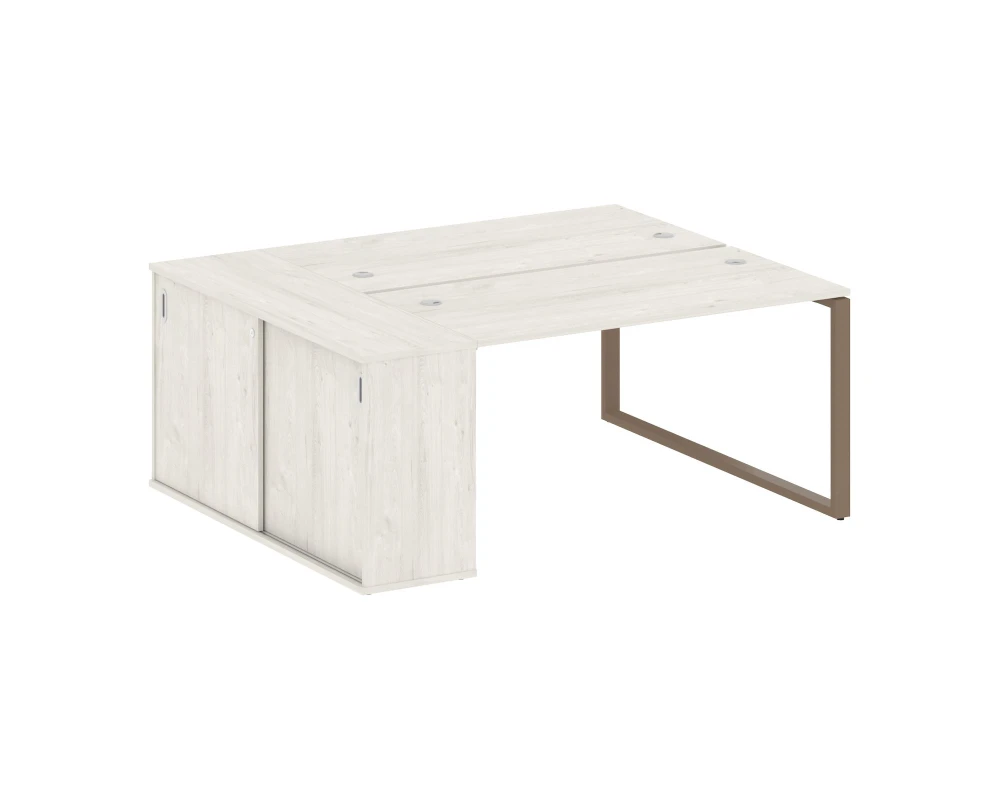 Рабочая станция с шкафом-купе на О-образном м/к 1810x1475x750 Метал Систем / Metal System