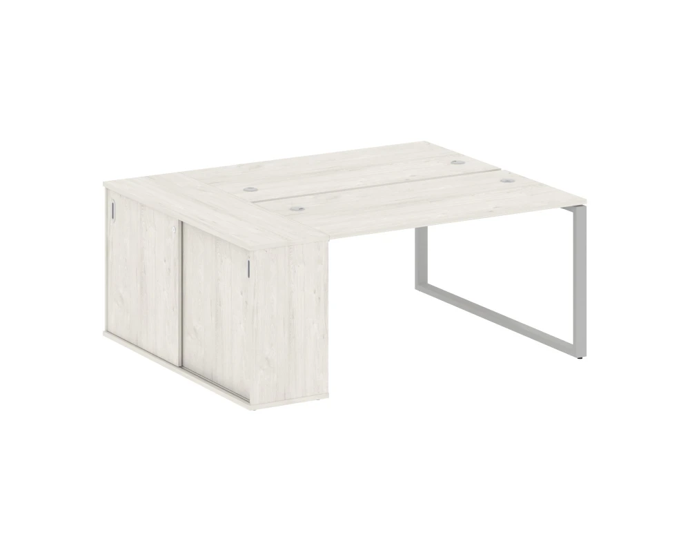 Рабочая станция с шкафом-купе на О-образном м/к 1810x1475x750 Метал Систем / Metal System