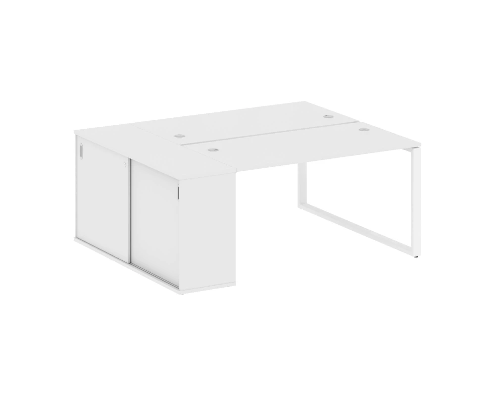 Рабочая станция с шкафом-купе на О-образном м/к 1810x1475x750 Метал Систем / Metal System