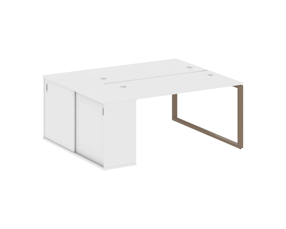 Рабочая станция с шкафом-купе на О-образном м/к 1810x1475x750 Метал Систем / Metal System