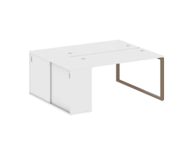 Рабочая станция с шкафом-купе на О-образном м/к 1810x1475x750 Метал Систем / Metal System images