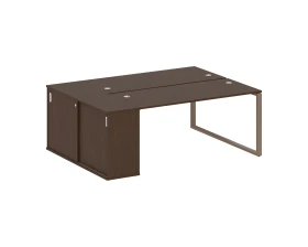 Рабочая станция с шкафом-купе на О-образном м/к 2010x1475x750 Метал Систем / Metal System images