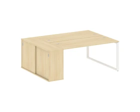 Рабочая станция с шкафом-купе на О-образном м/к 2010x1475x750 Метал Систем / Metal System images