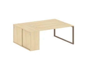 Рабочая станция с шкафом-купе на О-образном м/к 2010x1475x750 Метал Систем / Metal System images