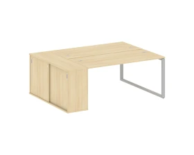 Рабочая станция с шкафом-купе на О-образном м/к 2010x1475x750 Метал Систем / Metal System images