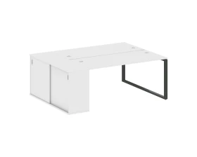 Рабочая станция с шкафом-купе на О-образном м/к 2010x1475x750 Метал Систем / Metal System images