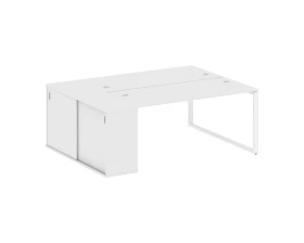 Рабочая станция с шкафом-купе на О-образном м/к 2010x1475x750 Метал Систем / Metal System images