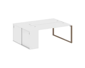 Рабочая станция с шкафом-купе на О-образном м/к 2010x1475x750 Метал Систем / Metal System images