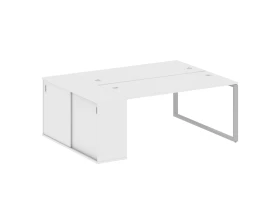 Рабочая станция с шкафом-купе на О-образном м/к 2010x1475x750 Метал Систем / Metal System images