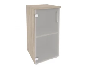 Шкаф низкий узкий левый (1 низкий фасад стекло) 400x420x823 Оникс / Onix images