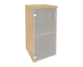 Шкаф низкий узкий левый (1 низкий фасад стекло) 400x420x823 Оникс / Onix images