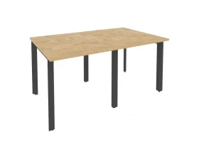 Стол переговорный (2 столешницы) на П-образном м/к 1560x980x750 Оникс / Onix images