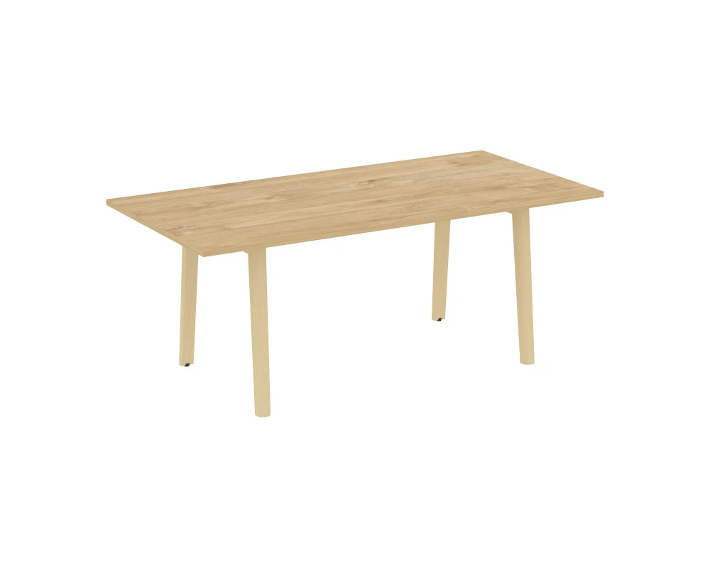 Стол переговорный, опоры - массив дерева 198x98x75 Оникс Вуд Директ / Onix Wood Direct