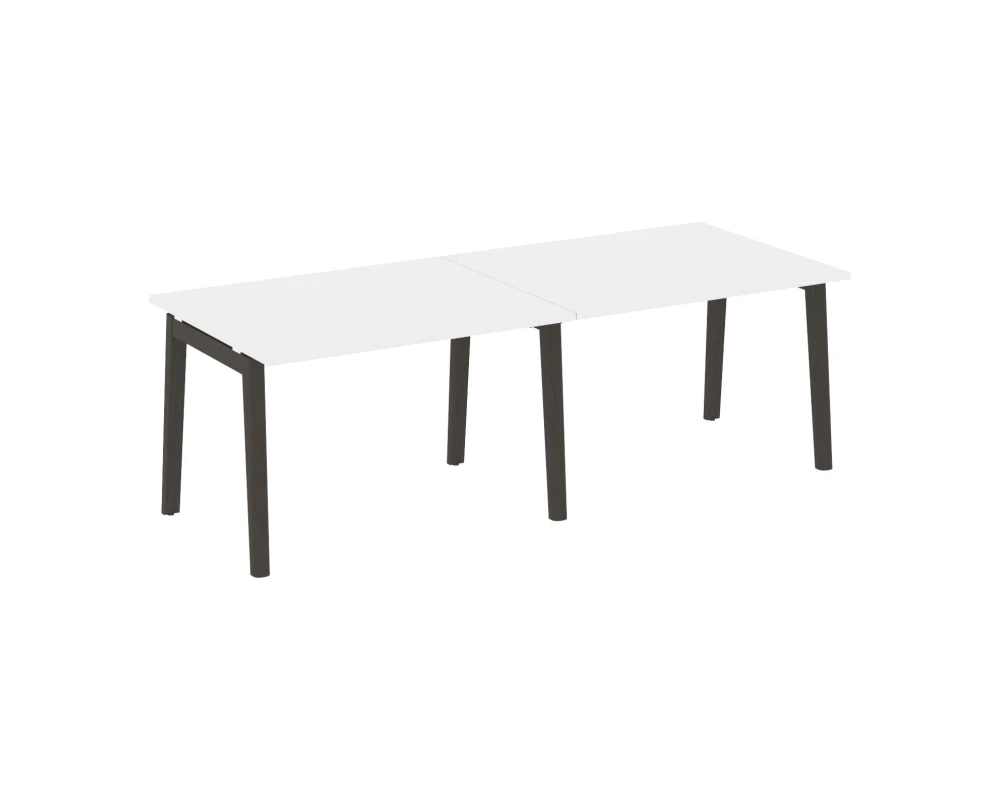 Стол переговорный (2 столешницы), опоры - массив дерева 236x98x75 Оникс Вуд / Onix Wood