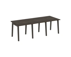 Стол переговорный (3 столешницы), опоры - массив дерева 234x98x75 Оникс Вуд / Onix Wood images