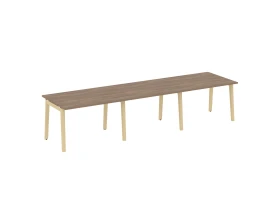 Стол переговорный (3 столешницы), опоры - массив дерева 354x98x75 Оникс Вуд / Onix Wood images