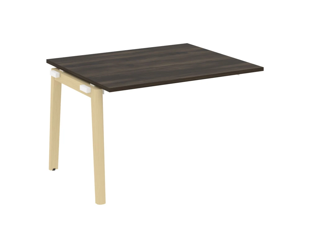 Проходной наборный элемент переговорного стола, опоры - массив дерева 118x98x75 Оникс Вуд / Onix Wood