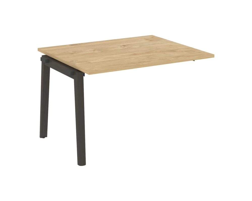 Проходной наборный элемент переговорного стола, опоры - массив дерева 118x98x75 Оникс Вуд / Onix Wood