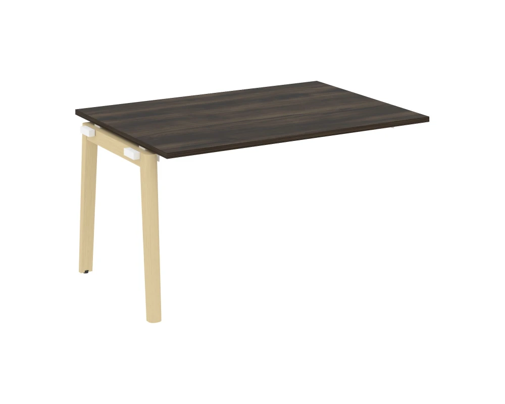 Проходной наборный элемент переговорного стола, опоры - массив дерева 138x98x75 Оникс Вуд / Onix Wood