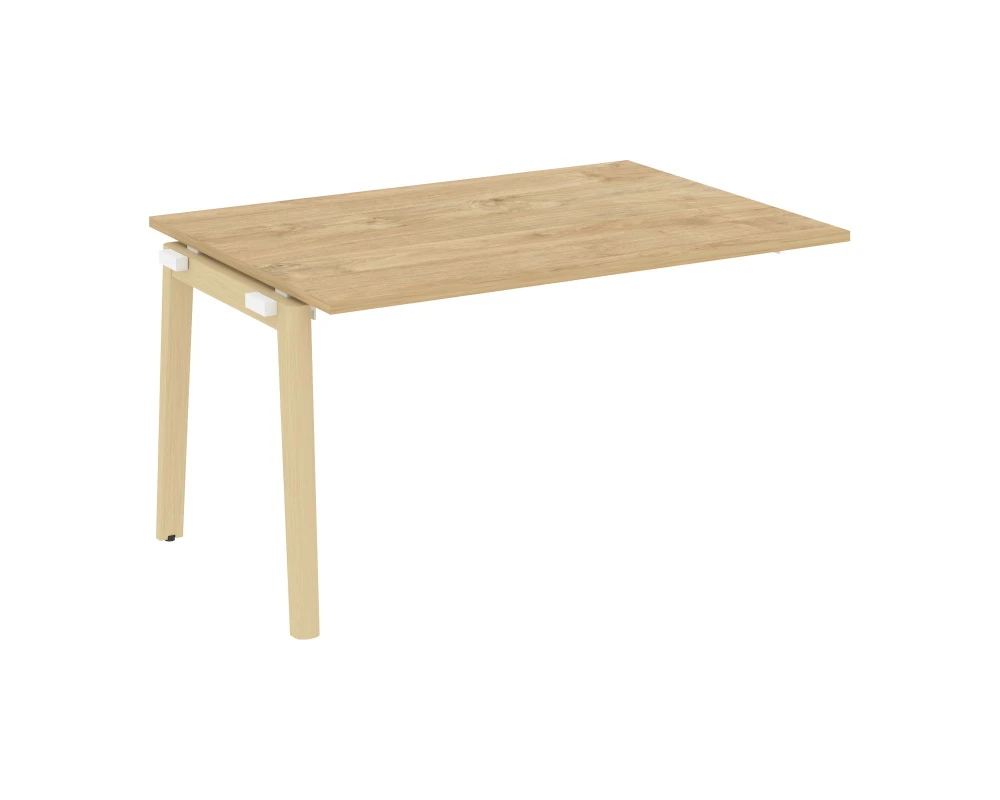 Проходной наборный элемент переговорного стола, опоры - массив дерева 138x98x75 Оникс Вуд / Onix Wood