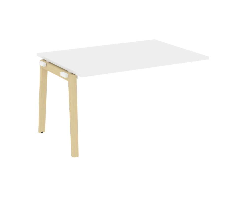 Проходной наборный элемент переговорного стола, опоры - массив дерева 138x98x75 Оникс Вуд / Onix Wood