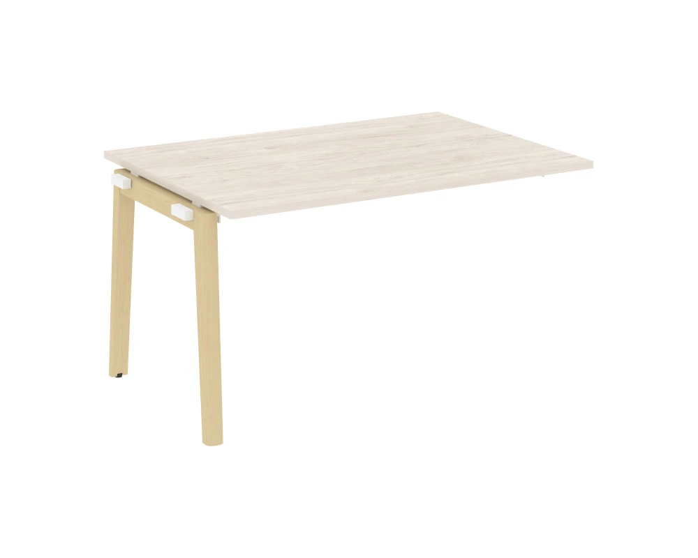 Проходной наборный элемент переговорного стола, опоры - массив дерева 138x98x75 Оникс Вуд / Onix Wood