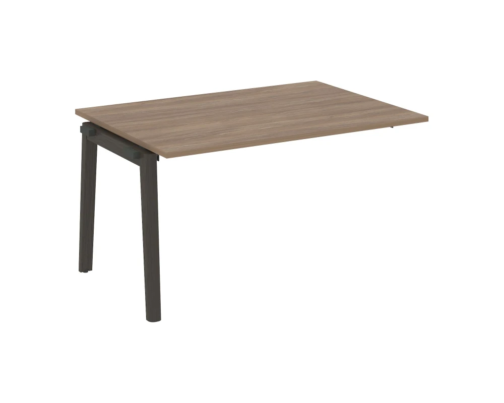 Проходной наборный элемент переговорного стола, опоры - массив дерева 138x98x75 Оникс Вуд / Onix Wood