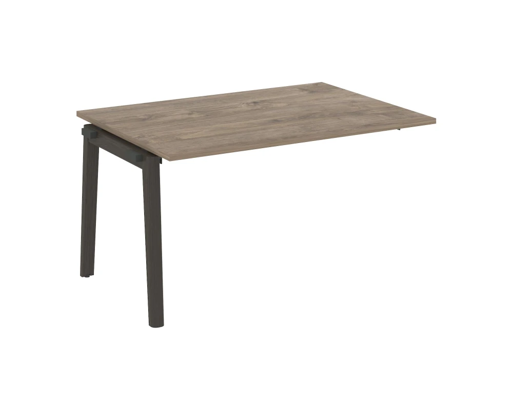 Проходной наборный элемент переговорного стола, опоры - массив дерева 138x98x75 Оникс Вуд / Onix Wood