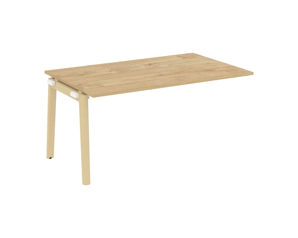 Проходной наборный элемент переговорного стола, опоры - массив дерева 158x98x75 Оникс Вуд / Onix Wood