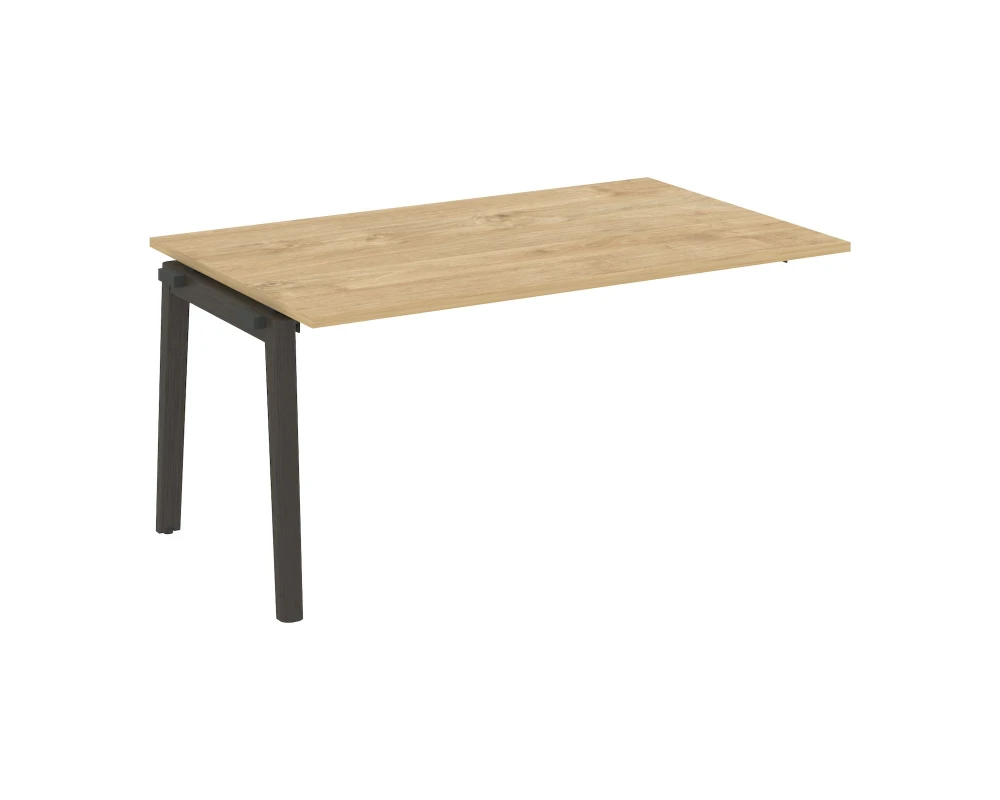 Проходной наборный элемент переговорного стола, опоры - массив дерева 158x98x75 Оникс Вуд / Onix Wood