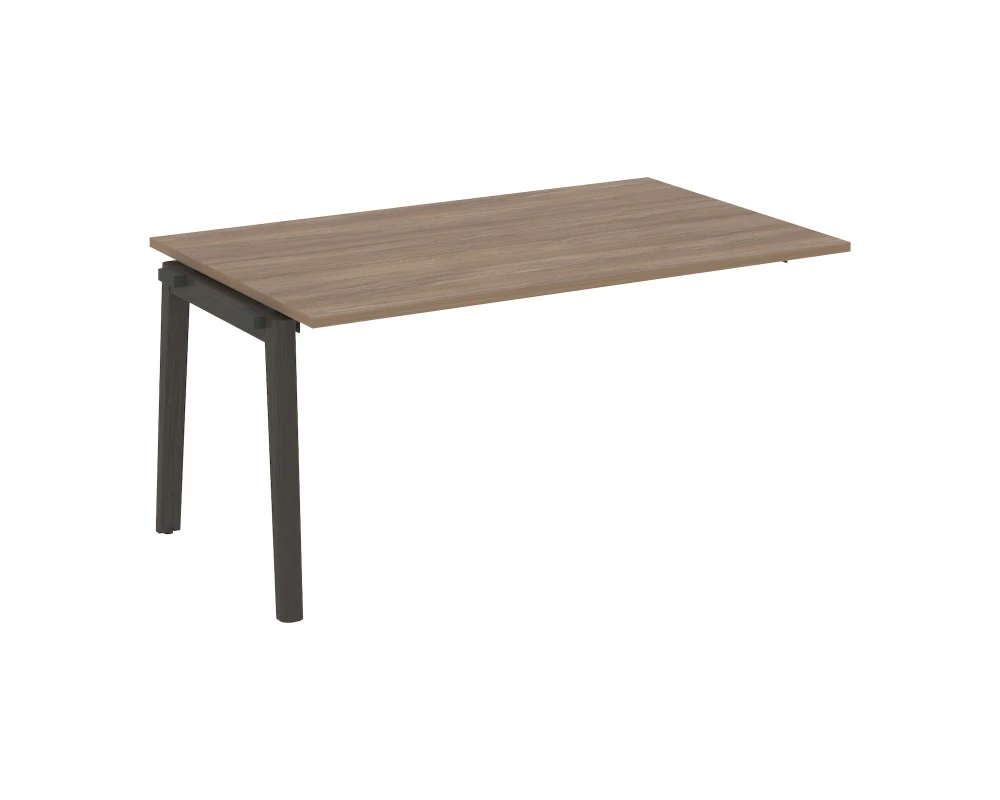 Проходной наборный элемент переговорного стола, опоры - массив дерева 158x98x75 Оникс Вуд / Onix Wood