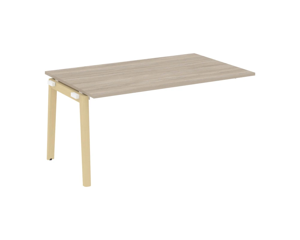 Проходной наборный элемент переговорного стола, опоры - массив дерева 158x98x75 Оникс Вуд / Onix Wood