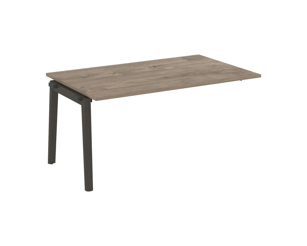 Проходной наборный элемент переговорного стола, опоры - массив дерева 158x98x75 Оникс Вуд / Onix Wood