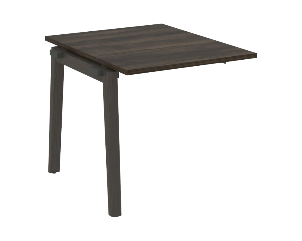 Проходной наборный элемент переговорного стола, опоры - массив дерева 78x98x75 Оникс Вуд / Onix Wood